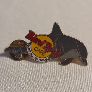 2001 Hard Rock Dolphin Nassau Bahamas Pin 1 3/4"